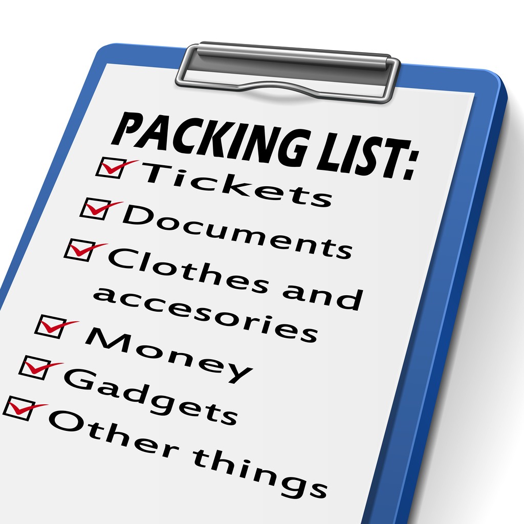packing list clipboard