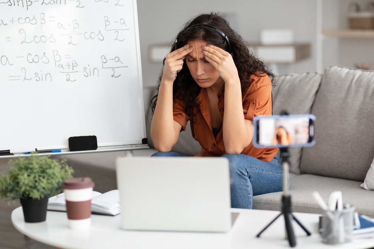 Tired Woman having Burnout