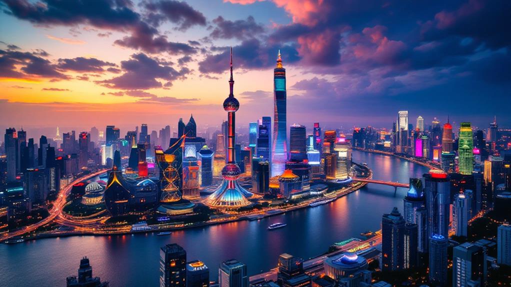 vibrant metropolis in asia